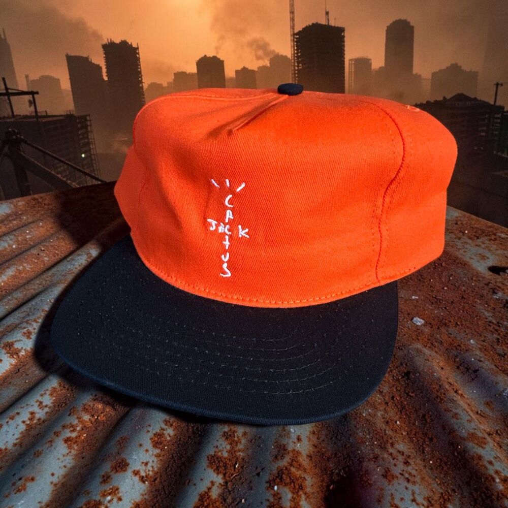 Travis Scott CACTUS JACK Orange Snapback hat
